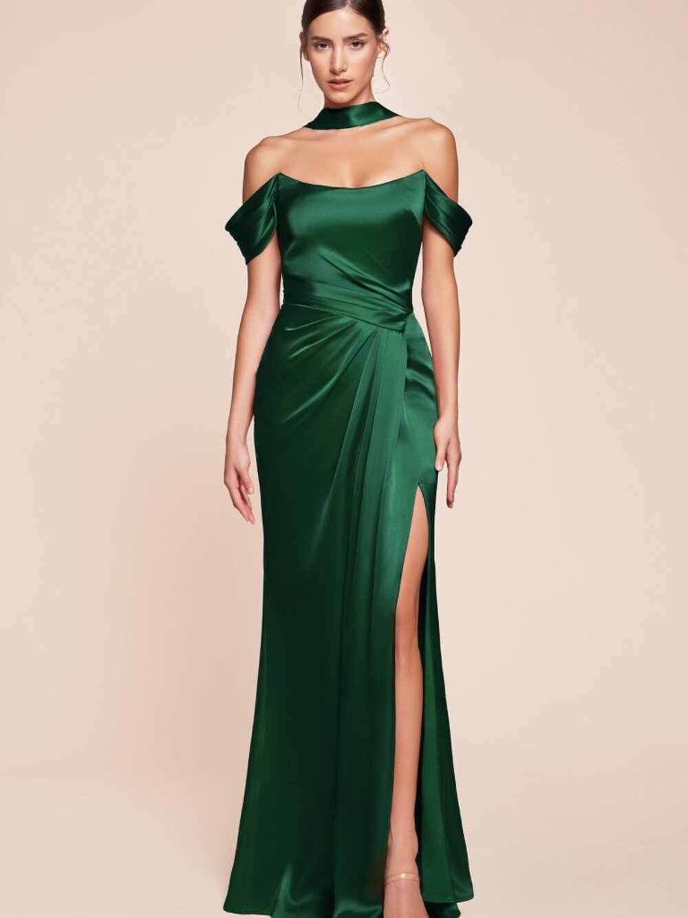 NEW EMERALD Evening Gown Floor Length Formal Elegant Stunning 7452